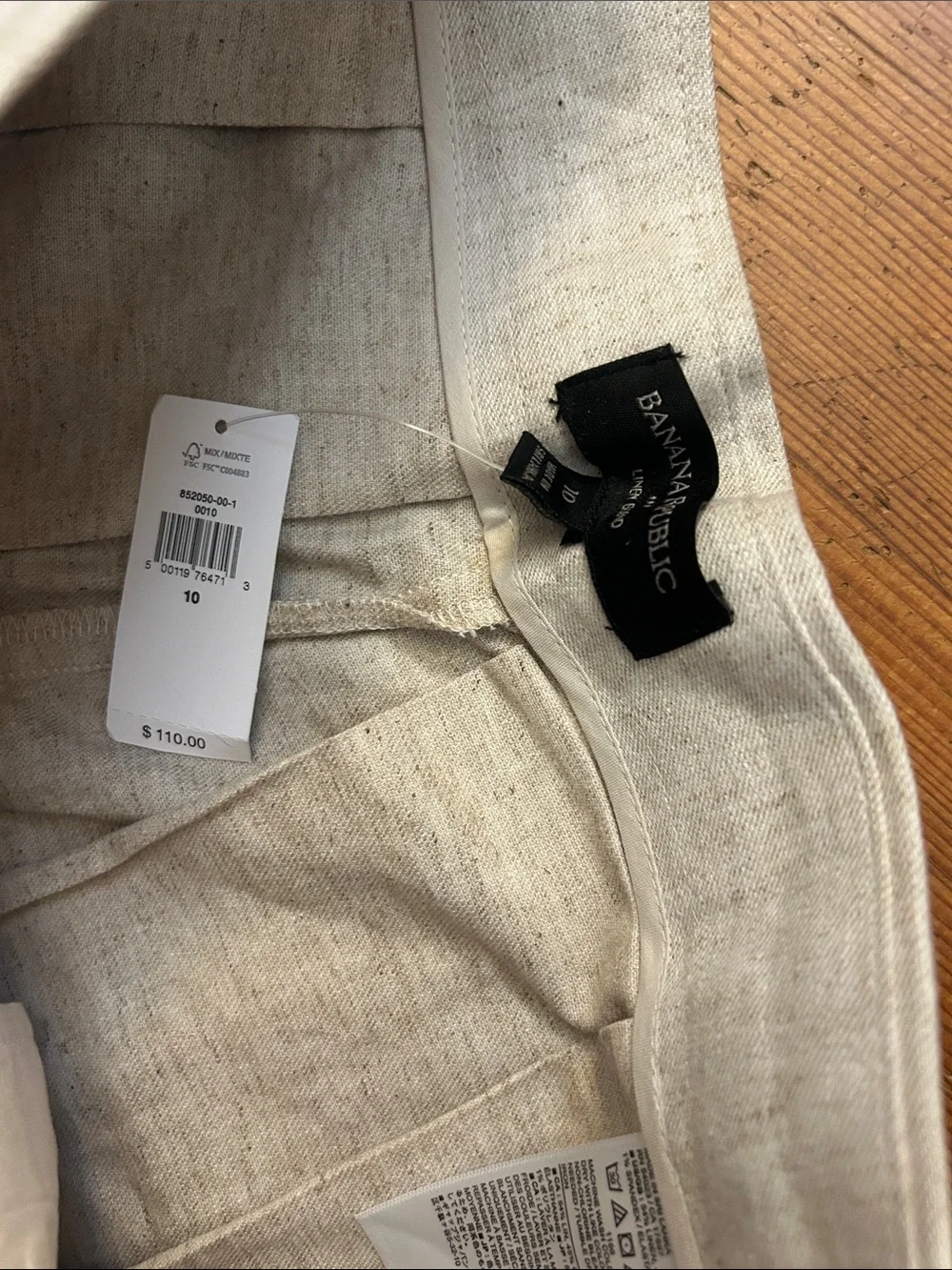 Banana Republic Linen Blend wide leg palazzo pant corset set top size 8 pants 10